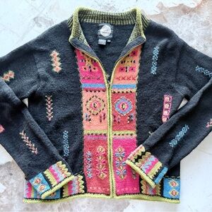 Colorful Patterned Women's Cardigan
